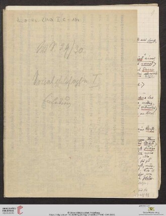 Nachlass Heinrich Rickert: W.S. 29/30. Sozialphilosophie I. Einleitung. (Manuskripttitel)