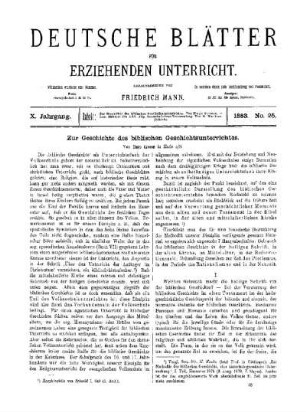 Zur Geschichte des biblischen Geschichtsunterrichtes