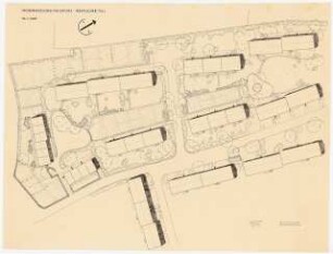 Siedlung Duisdorf, Bonn Grünplanung: Entwurfsplan, westlicher Teil 1:200