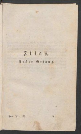 Ilias. Erster Gesang