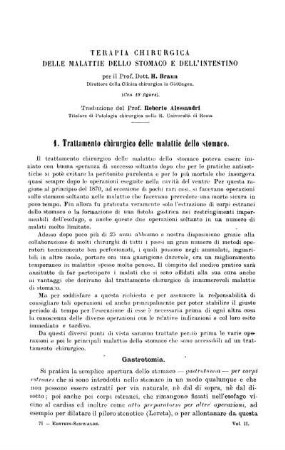 [IX. Terapia Chirurgica delle malattie dello Stomaco e dell´intestino...]