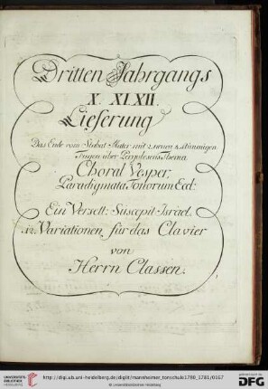 Dritten Jahrgangs X. XI. XII. Lieferung
