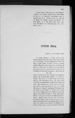 CCXXXI. Sitzung.