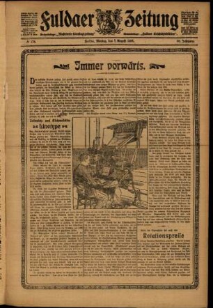 Zweite Ausgabe vom Montag, den 07. August 1905.