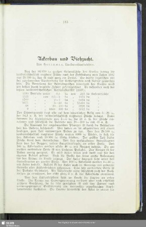 Ackerbau und Viehzucht