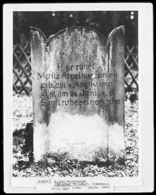Grabstein Moritz Appel (+ 1896)