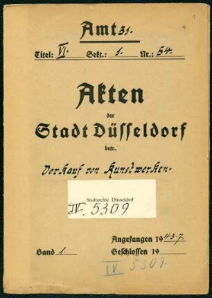 Verkauf von Kunstwerken