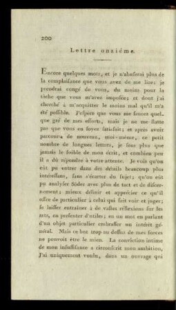 Lettre onzième