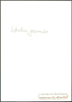 Schulze-Gaevernitz, [...], z. Zt.Colmar, an Wichert