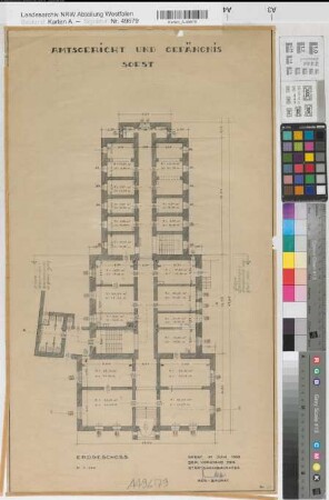 Soest, Amtsgericht und Gefängnis, Erdgeschoss, Grundriss