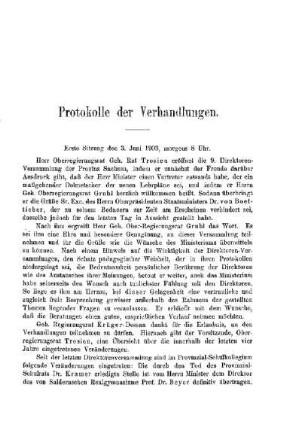 Eröffnungssitzung : [Protokolle der Verhandlungen]