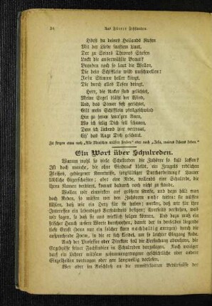 ¬Ein¬ Wort über Schulreden