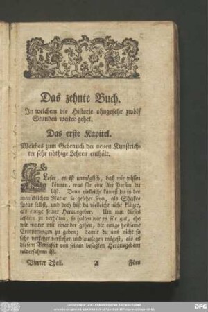 Das zehnte Buch. In welchem die Historie ohngefehr zwölf Stunden weiter gehet.