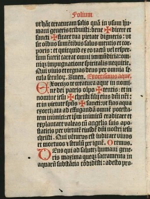 Exorcismus aque.
