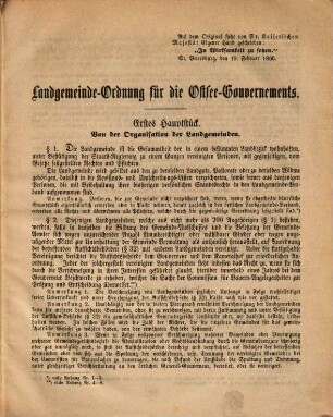 Sammlung der Gesetze und Verordnungen über Administration und Polizei der Landgemeinden im Kurländischen Gouvernement