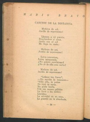 Canción de la distancia