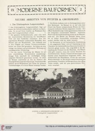 9: Neuere Arbeiten von Pfeifer und Grossman