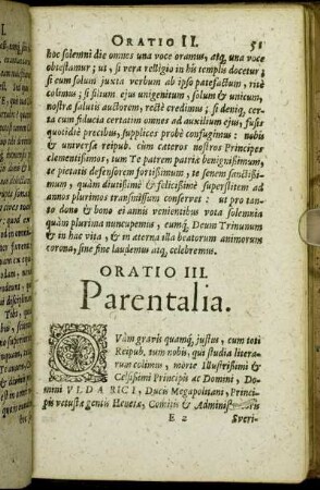 Oratio III. Parentalia.