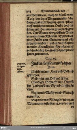 Cap. 95. Jucken, beyssen und krätzige Haut