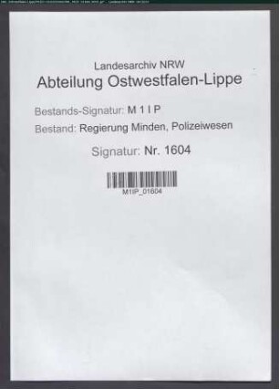 Vergehen und Verbrechen im Kreis Wiedenbrück