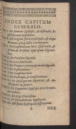 Index capitum generalis.