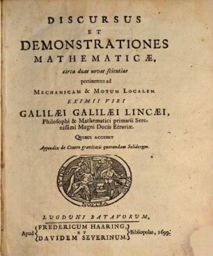 Discursus et demonstrationes mathematicae