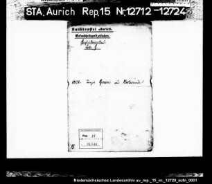 Unterbringung des Tönjes Groon aus Westerende, Amt Norden, in der Privatpflegeanstalt Neu-Sandhorst