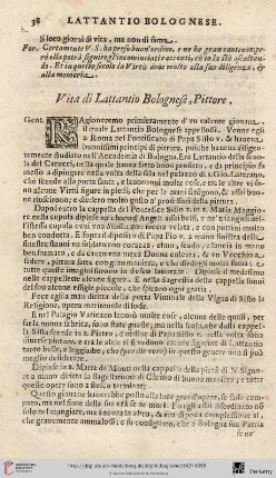 [Vita di Lattantio Bolognese, Pittore – Vita di F. Egnatio Danti]
