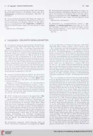 II. Tagungen. Gelehrte Gesellschaften