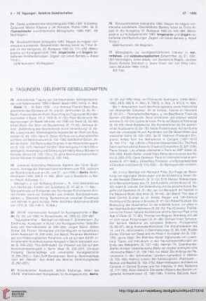 II. Tagungen. Gelehrte Gesellschaften