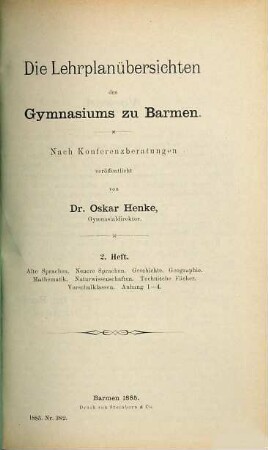 Jahresbericht : über d. Schuljahr .... 1884/85