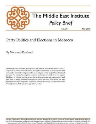 Party politics and elections in Morocco