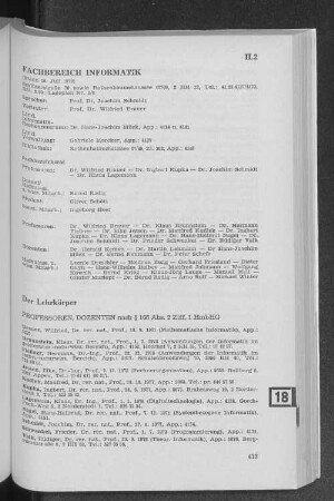 Fachbereich Informatik