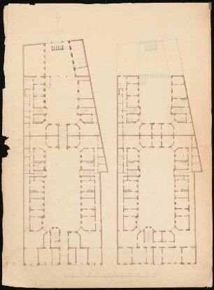 Mietshaus Wallstraße 3, Berlin: Grundriss Erdgeschoss und erstes Obergeschoss