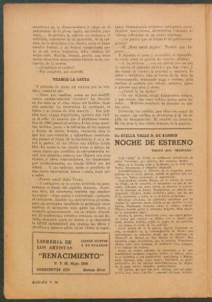 Noche de estreno : Especial para "Máscara"