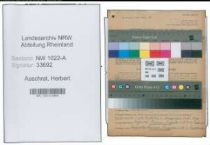 Entnazifizierung Herbert Auschrat , geb. 24.09.1913 (Beamter)