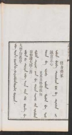 Amba tacin i jurgan be badarambuha bithei šutucin = 大學衍義序