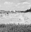 Kiesgrube: im Hintergrund am Rand Werkgebäude des Kalksandsteinwerks Stellau Walter Sengelmann (GmbH & Co.): dahinter Bäume
