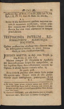 Testimonia Patrum, Reformatorum, Aliorumque Doctorum, ...
