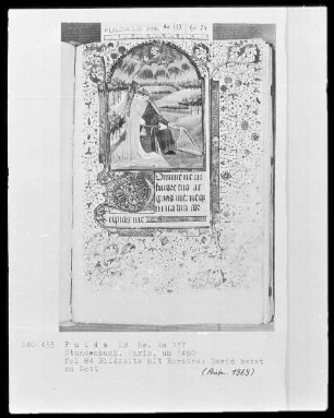 Stundenbuch — David betet zu Gott, Folio 84recto