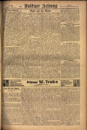 Zweite Ausgabe vom Sonntag, den 01. Mai 1927.