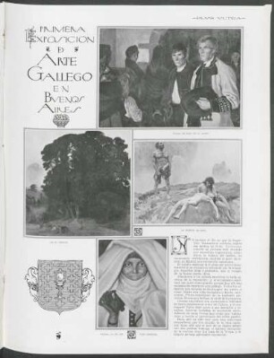 Primera exposición de arte gallego en Buenos Aires : [con fotografías], [Notas de redacción]