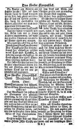 Das fünffte Hauptstück - Vom Abendmahl des Herrn.