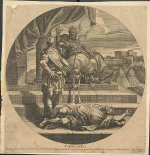 Gaius Mucius Scaevola vor dem Etruskerkönig Lars Porsenna während der Belagerung Roms