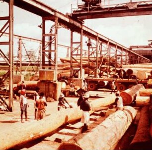 Sägewerk, Samreboi : Samreboi (Ghana), Sägewerk. 1959