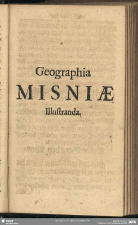 Geographia Misniae Illustranda