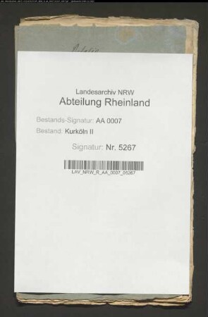 Gegenseitige Auslieferung von Holzfrevlern zwischen Kurköln und Kurtrier