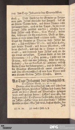 Am Tage Johannis des Evangelisten