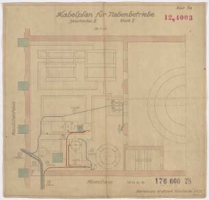 Kabelplan für Nebenbetriebe Zwischenbau 2 Werk II