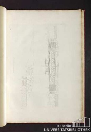 Pl. 6. Coupe et élévation de l'orangerie de Mr Percier.
